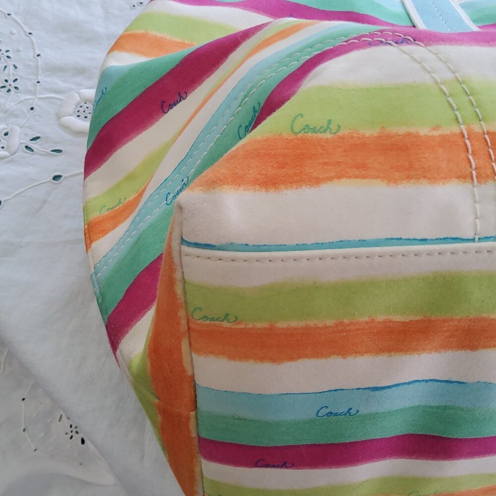 Coach Extra Large Watercolor Beach Tote + Hangtag - Picture 13 of 16
